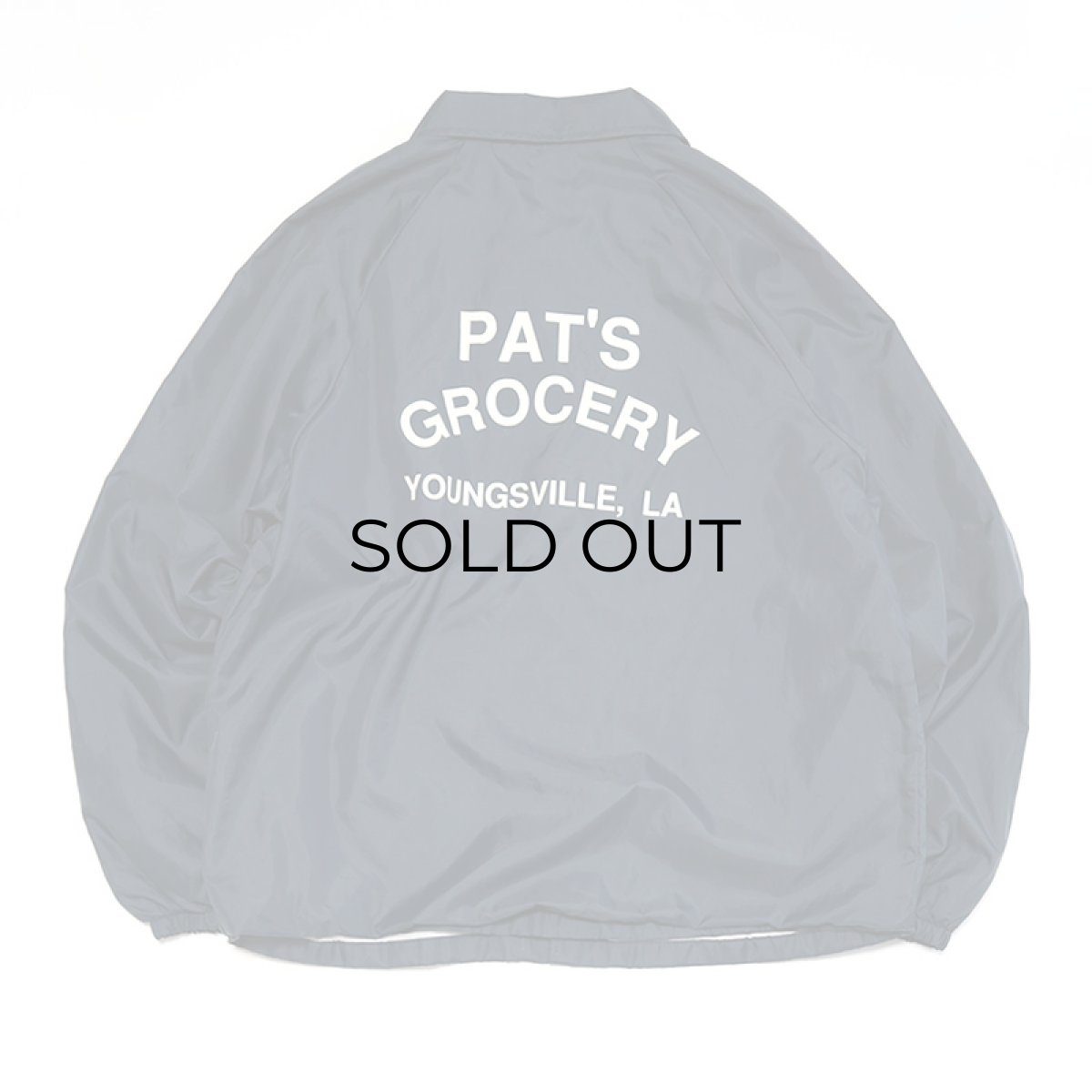 画像3: 〜90's AUBURN NYLON W-PRINT FLANNEL LINING SNAP COACH JACKET "PAT'S GROCERY" "MADE IN USA" (3)