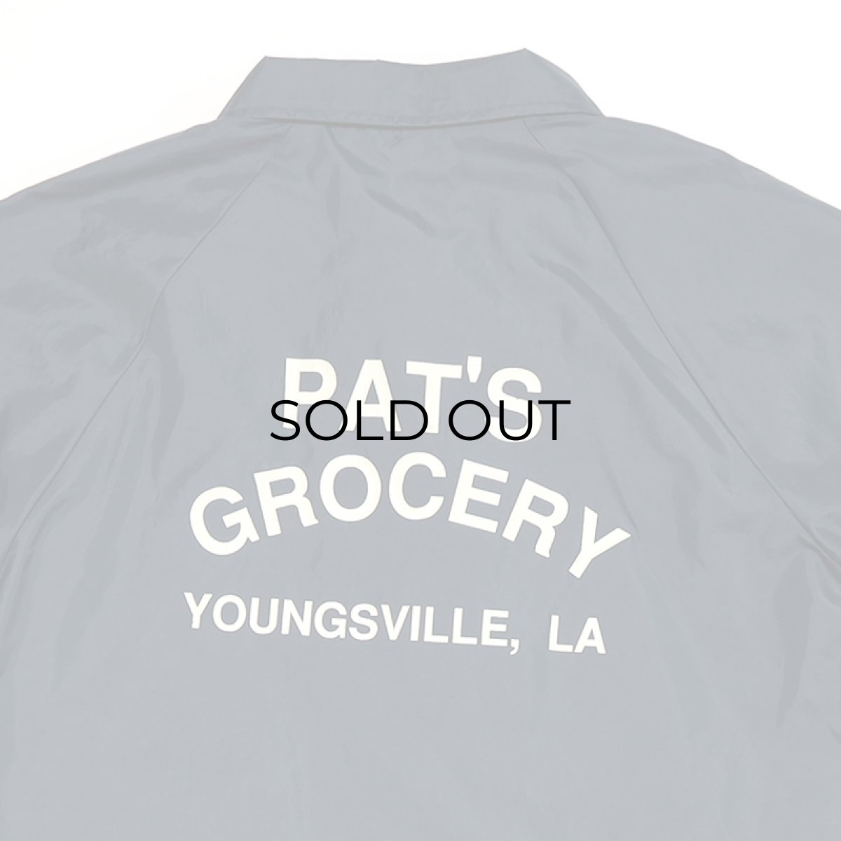 画像8: 〜90's AUBURN NYLON W-PRINT FLANNEL LINING SNAP COACH JACKET "PAT'S GROCERY" "MADE IN USA" (8)