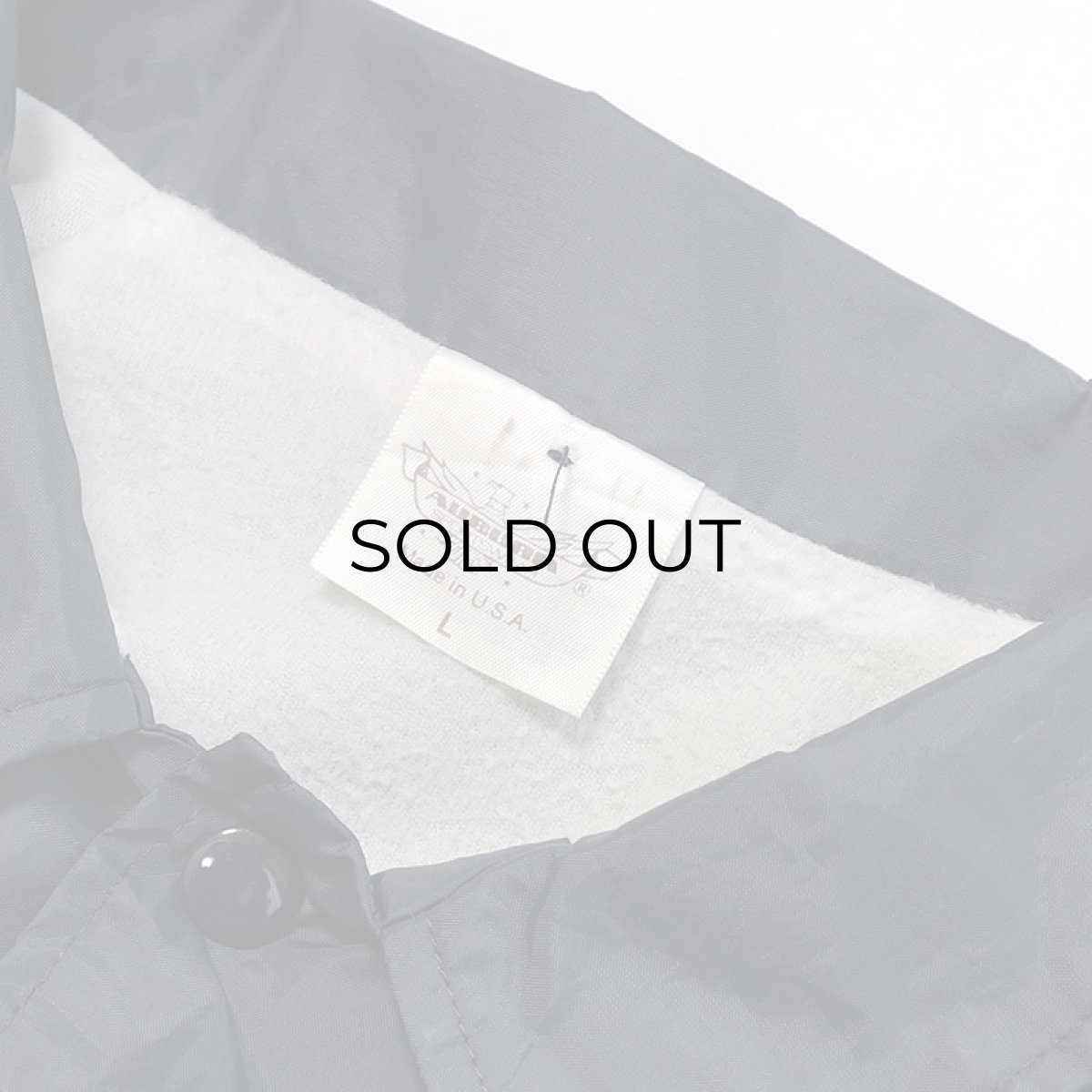 画像9: 〜90's AUBURN NYLON W-PRINT FLANNEL LINING SNAP COACH JACKET "PAT'S GROCERY" "MADE IN USA" (9)