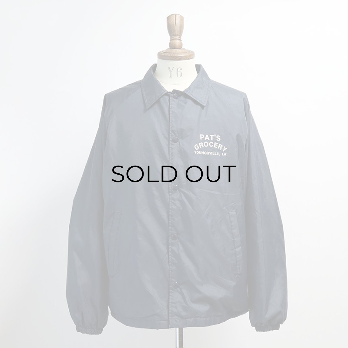 画像14: 〜90's AUBURN NYLON W-PRINT FLANNEL LINING SNAP COACH JACKET "PAT'S GROCERY" "MADE IN USA" (14)