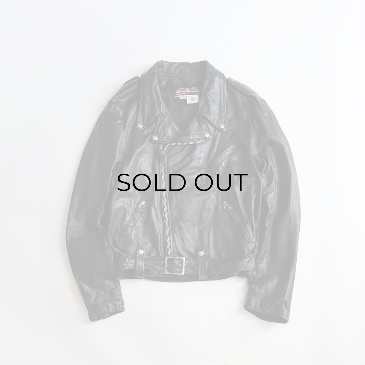 画像1: 80's BROOKS LEATHER W-RIDERES JACKET "MADE IN USA" (1)