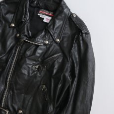 画像4: 80's BROOKS LEATHER W-RIDERS JACKET "MADE IN USA" (4)