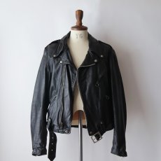 画像17: 80's BROOKS LEATHER W-RIDERS JACKET "MADE IN USA" (17)