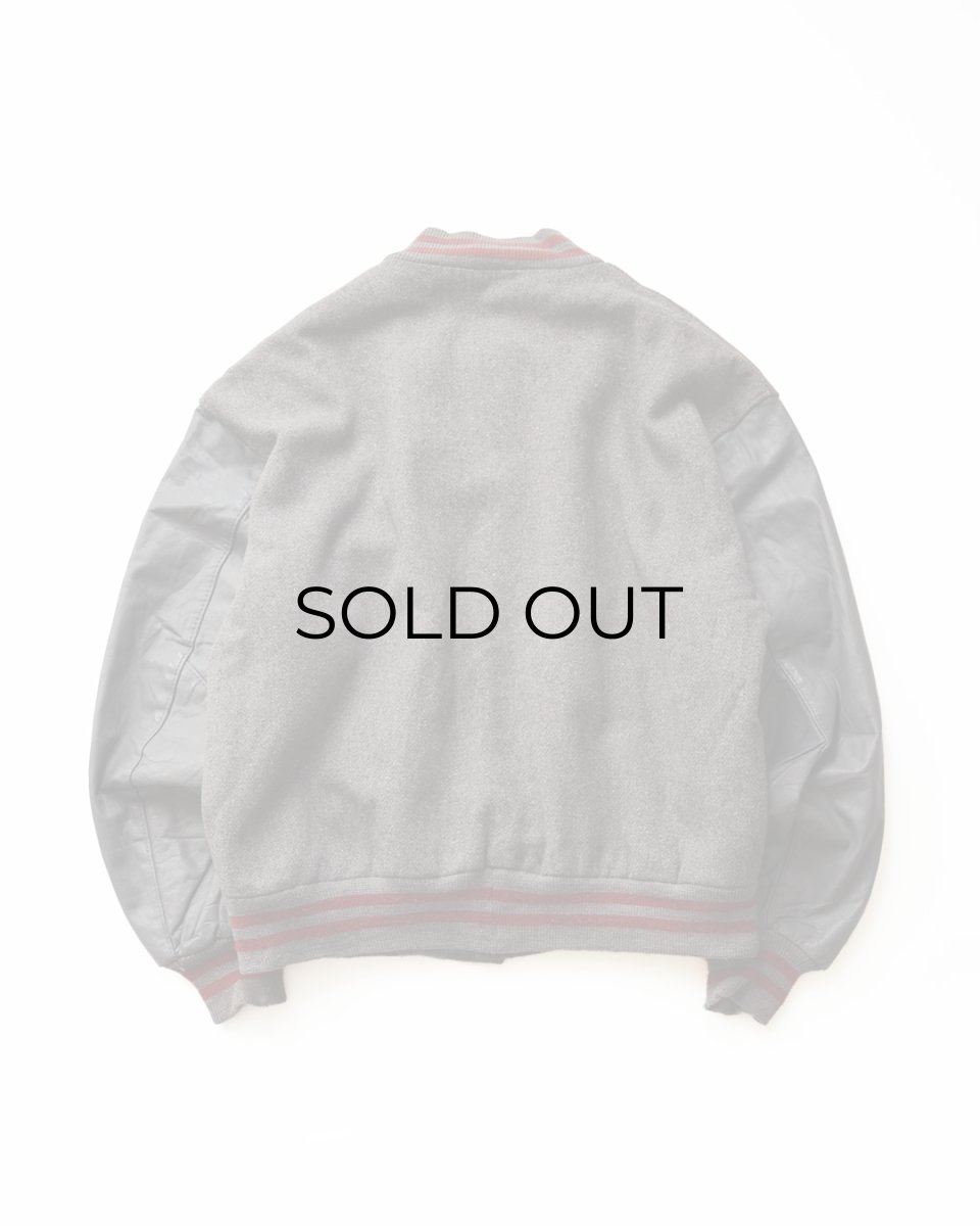 画像3: 80's DeLONG WOOL MELTON LEATHER SLEEVE VARSITY JACKET "MADE IN USA" (3)