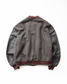 画像3: 80's DeLONG WOOL MELTON LEATHER SLEEVE VARSITY JACKET "MADE IN USA" (3)
