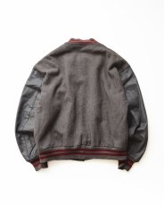 画像3: 80's DeLONG WOOL MELTON LEATHER SLEEVE VARSITY JACKET "MADE IN USA" (3)