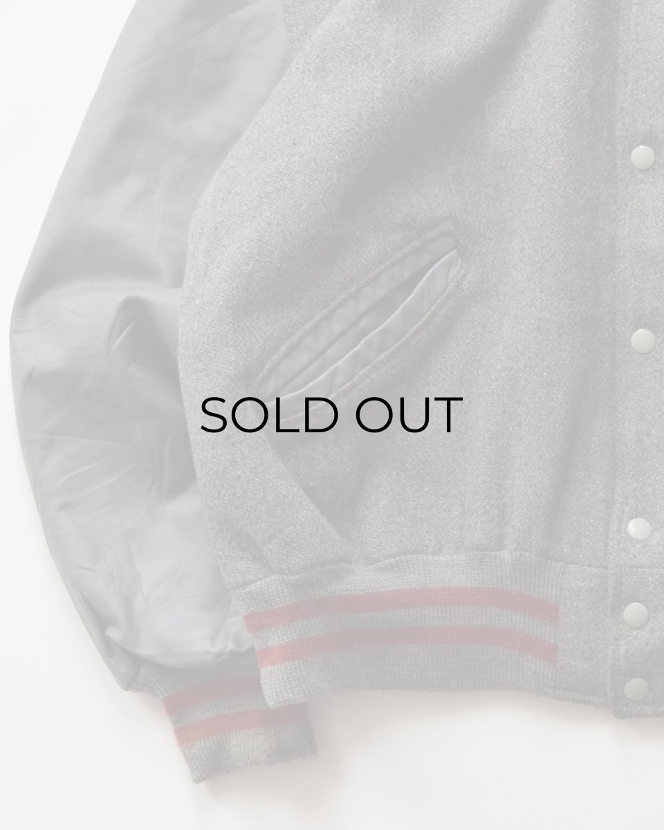 画像5: 80's DeLONG WOOL MELTON LEATHER SLEEVE VARSITY JACKET "MADE IN USA" (5)