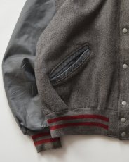 画像5: 80's DeLONG WOOL MELTON LEATHER SLEEVE VARSITY JACKET "MADE IN USA" (5)