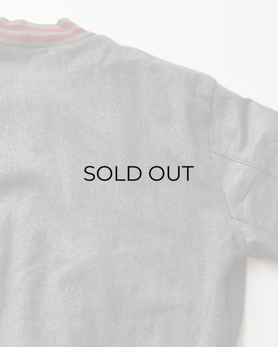 画像6: 80's DeLONG WOOL MELTON LEATHER SLEEVE VARSITY JACKET "MADE IN USA" (6)