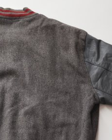 画像6: 80's DeLONG WOOL MELTON LEATHER SLEEVE VARSITY JACKET "MADE IN USA" (6)