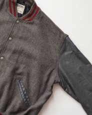 画像4: 80's DeLONG WOOL MELTON LEATHER SLEEVE VARSITY JACKET "MADE IN USA" (4)
