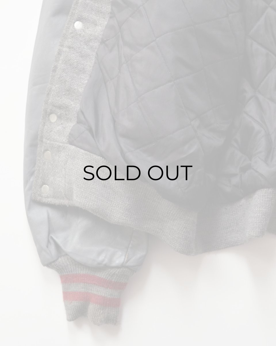 画像7: 80's DeLONG WOOL MELTON LEATHER SLEEVE VARSITY JACKET "MADE IN USA" (7)