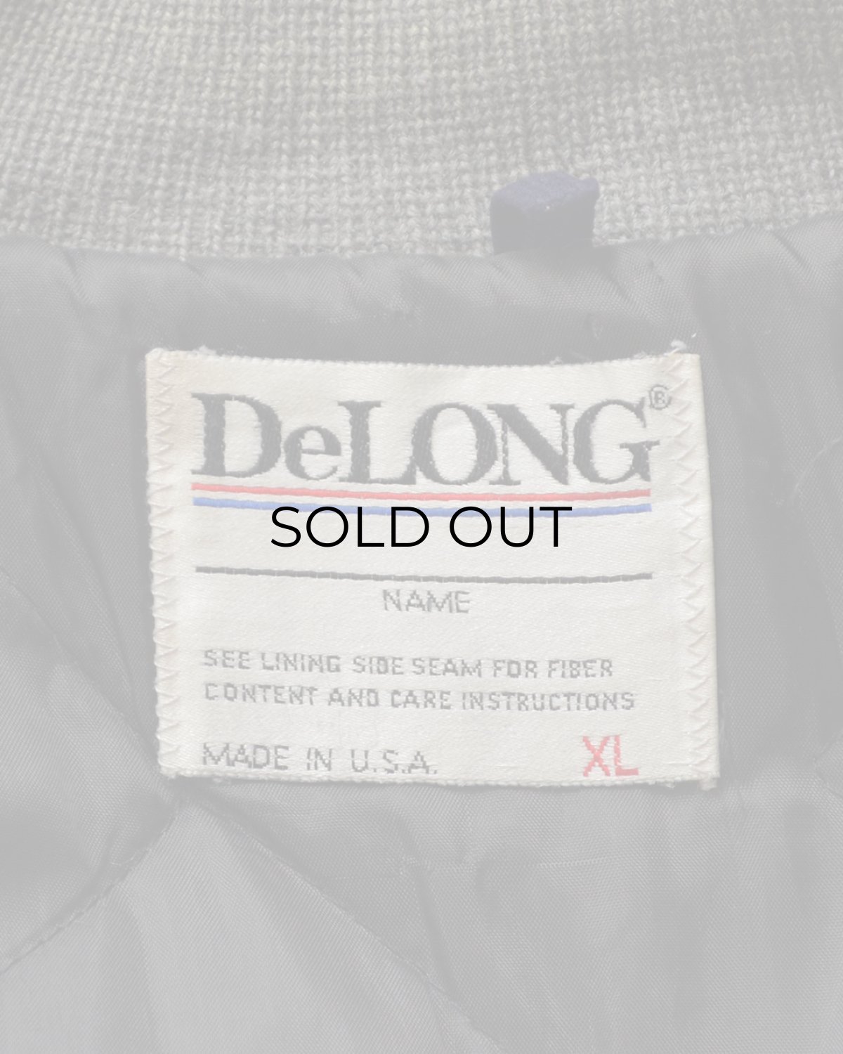 画像8: 80's DeLONG WOOL MELTON LEATHER SLEEVE VARSITY JACKET "MADE IN USA" (8)
