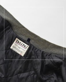 画像13: 80's DeLONG WOOL MELTON LEATHER SLEEVE VARSITY JACKET "MADE IN USA" (13)