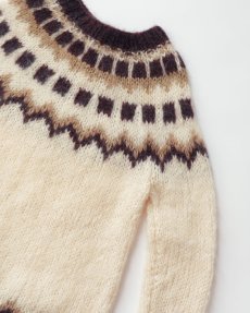 画像3: OLD UNKNOWN BRAND WOOL HAND KNIT ICELANDIC SWEATER (3)