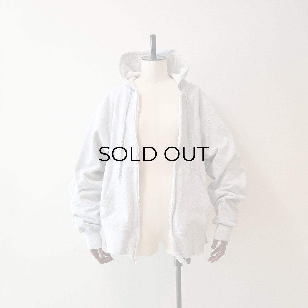 画像10: 80's MEDALLION REVERSE WEAVE style SWEAT THERMAL LINING ZIP PARKA (10)