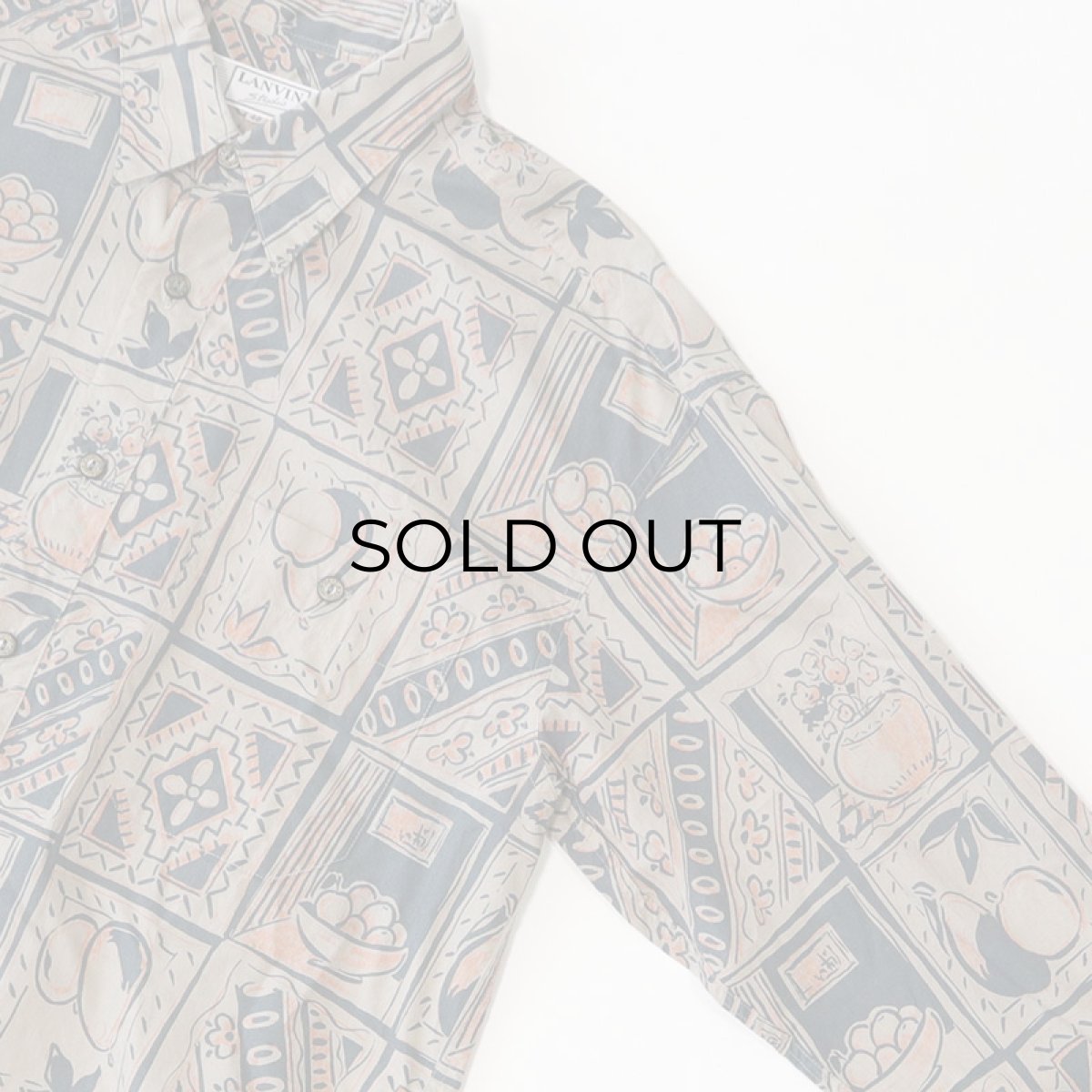 画像3: LANVIN COTTON ALL OVER PATTERN SHIRT (3)