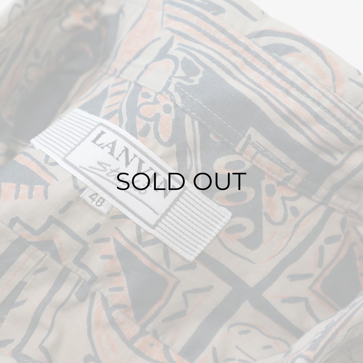 画像7: LANVIN COTTON ALL OVER PATTERN SHIRT (7)