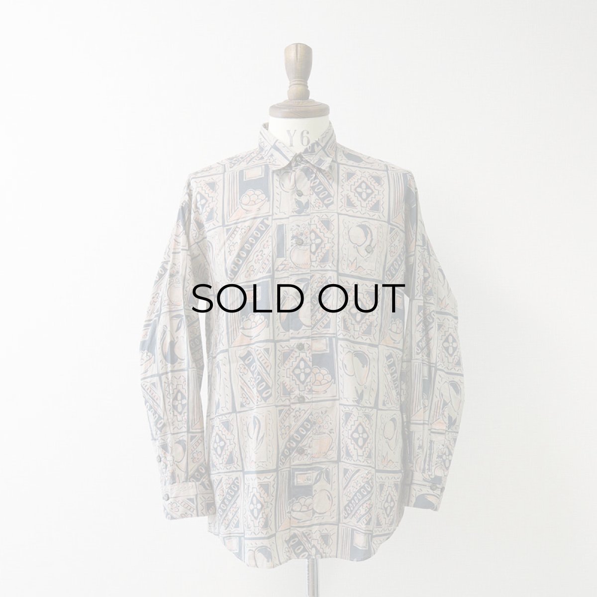 画像9: LANVIN COTTON ALL OVER PATTERN SHIRT (9)