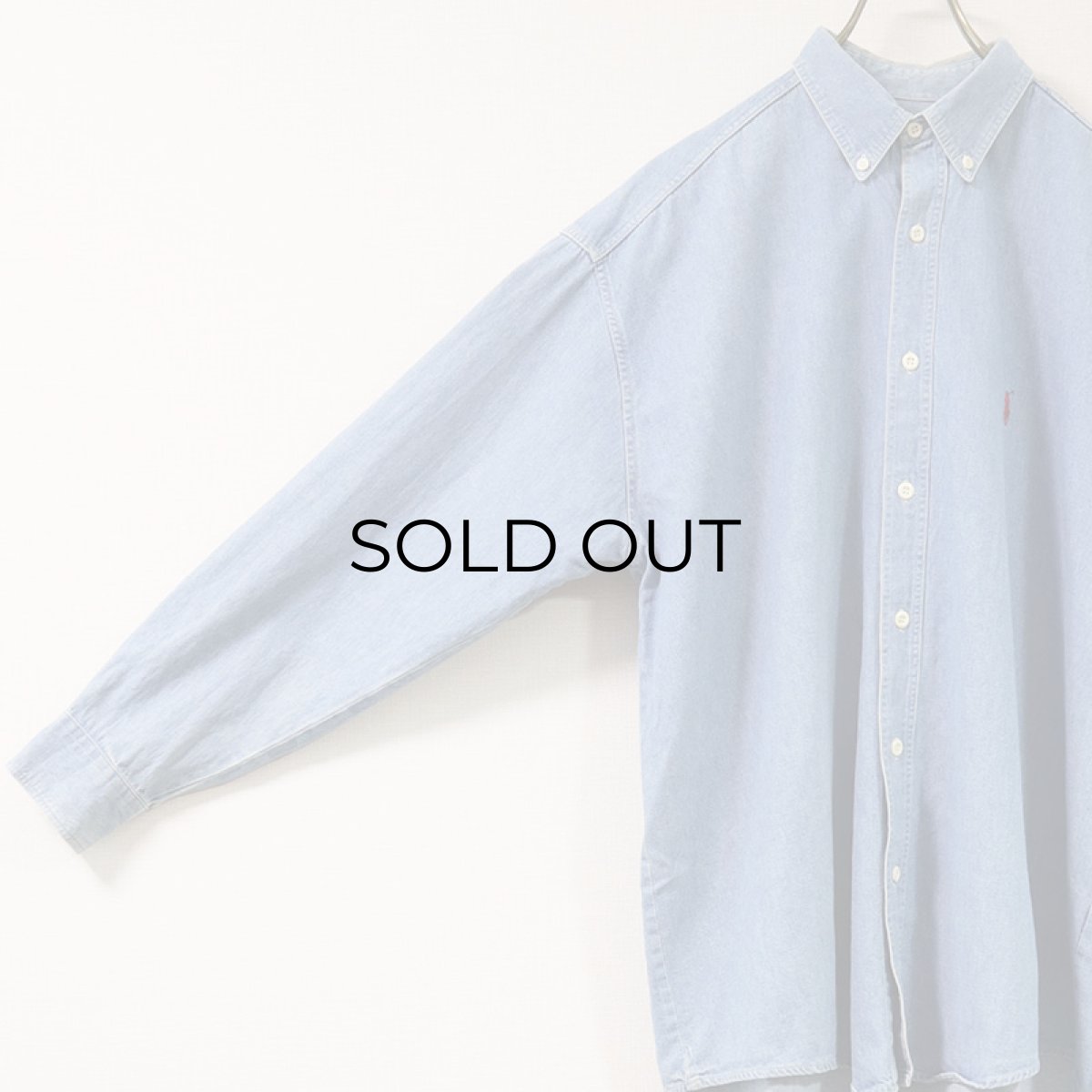 画像9: 80's CHAPS RALPH LAUREN COTTON DUNGAREE B/D SHIRT (9)