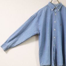 画像9: 80's CHAPS RALPH LAUREN COTTON DUNGAREE B/D SHIRT (9)