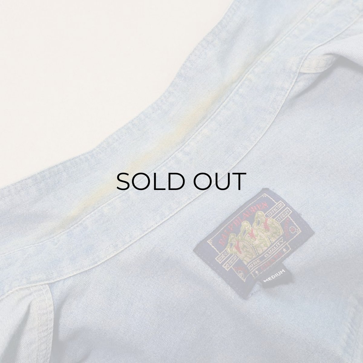 画像11: 80's CHAPS RALPH LAUREN COTTON DUNGAREE B/D SHIRT (11)