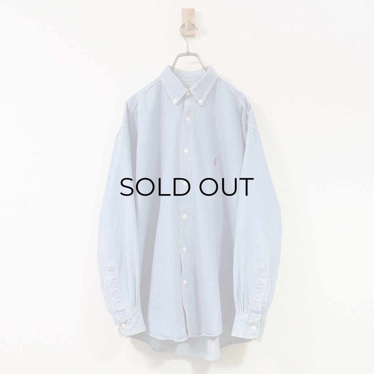 画像7: 80's CHAPS RALPH LAUREN COTTON DUNGAREE B/D SHIRT (7)