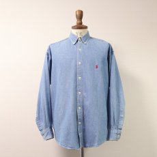 画像1: 80's CHAPS RALPH LAUREN COTTON DUNGAREE B/D SHIRT (1)