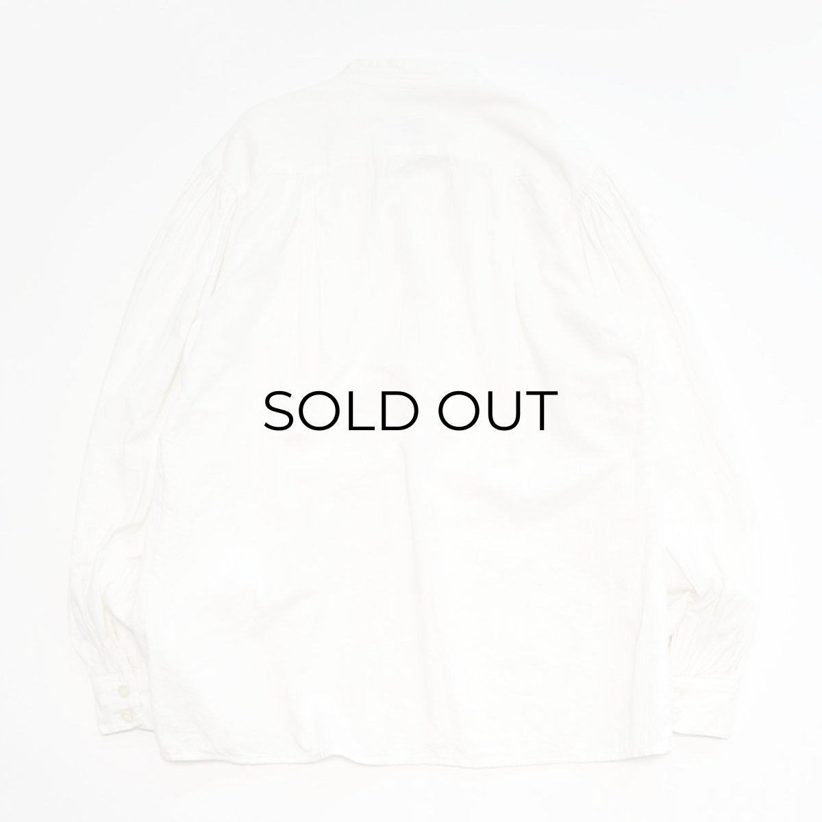 画像3: Vagabond Imports COTTON PULLOVER BAND COLLAR BALLOON SLEEVE SHIRT (3)