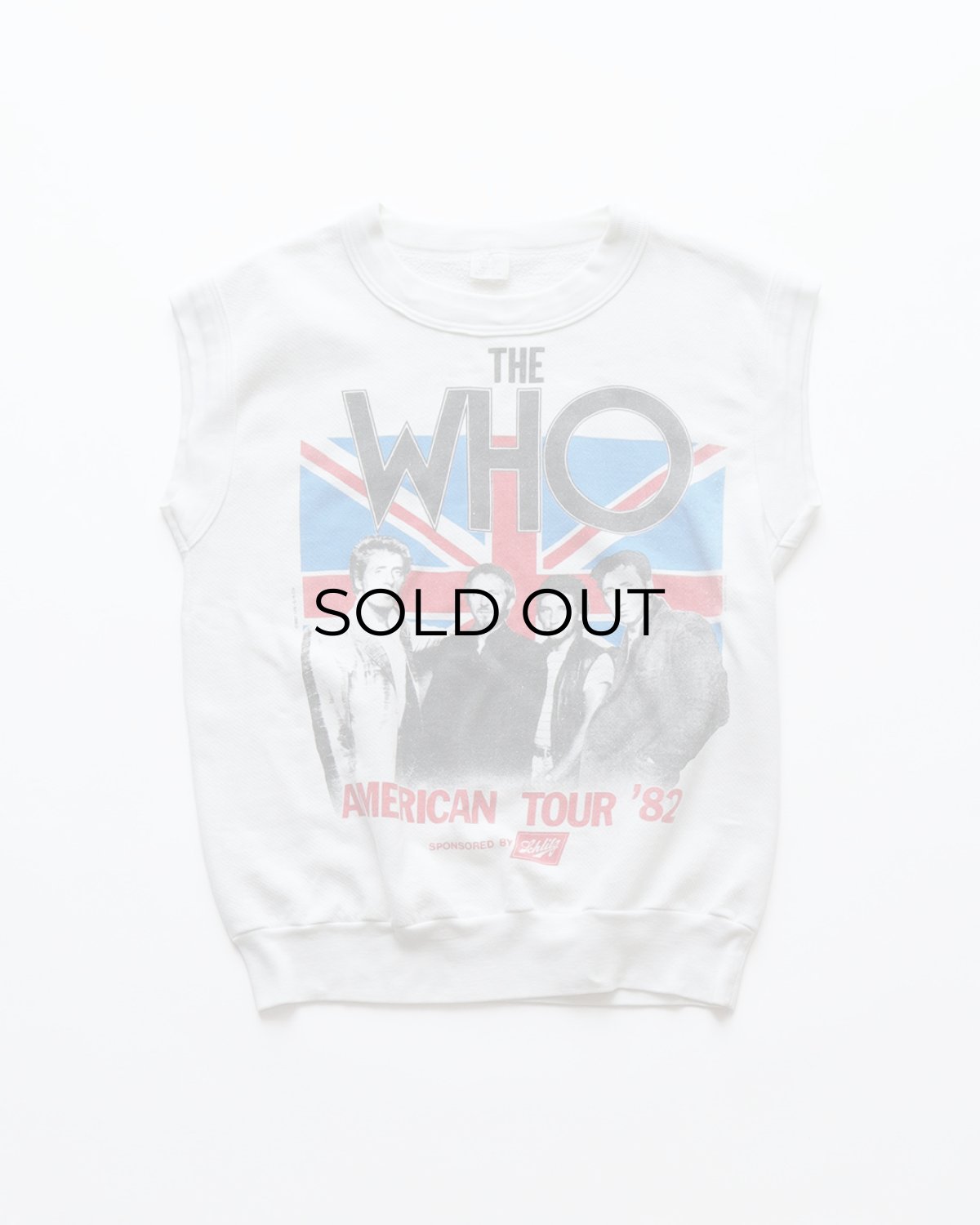 画像1: 80's Quaker-Knit "THE WHO" W-PRINT N/S BAND SWEAT "AMERICAN TOUR '82" (1)