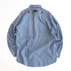 画像3: 70's BIG MAC COTTON CHAMBRAY EMBROIDERED WORK SHIRT (3)