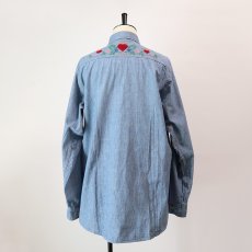 画像17: 70's BIG MAC COTTON CHAMBRAY EMBROIDERED WORK SHIRT (17)