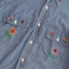 画像8: 70's BIG MAC COTTON CHAMBRAY EMBROIDERED WORK SHIRT (8)