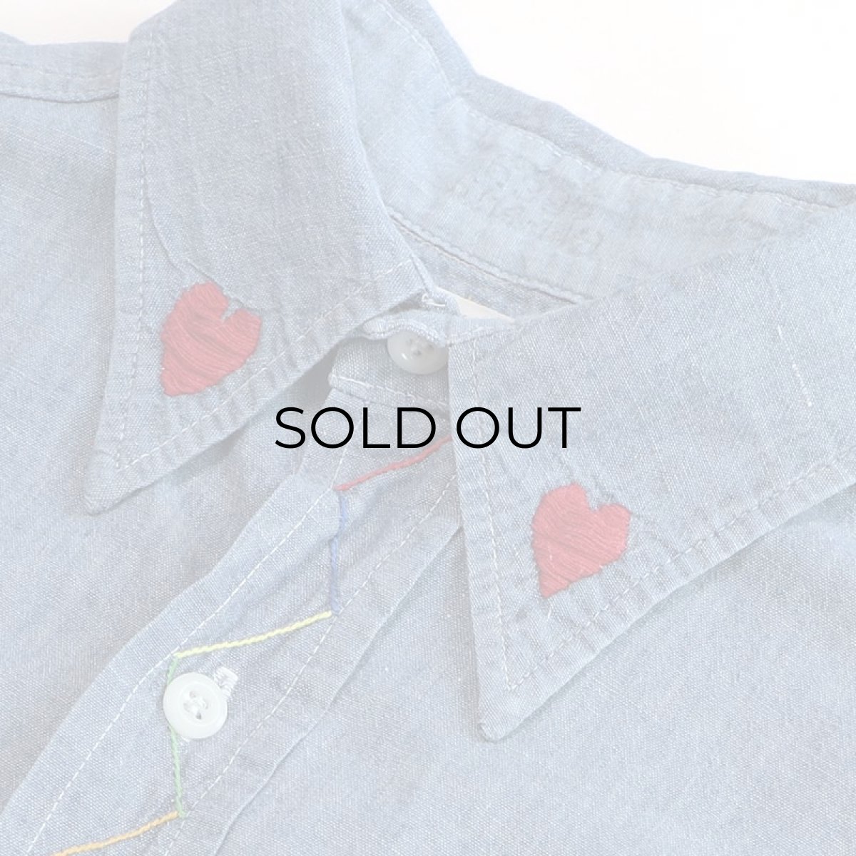 画像7: 70's BIG MAC COTTON CHAMBRAY EMBROIDERED WORK SHIRT (7)