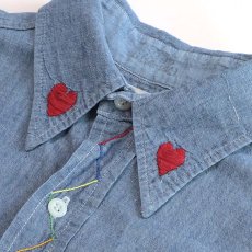 画像7: 70's BIG MAC COTTON CHAMBRAY EMBROIDERED WORK SHIRT (7)