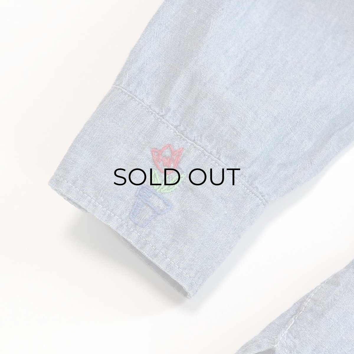 画像11: 70's BIG MAC COTTON CHAMBRAY EMBROIDERED WORK SHIRT (11)