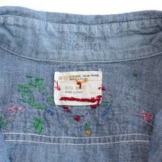 画像10: 70's BIG MAC COTTON CHAMBRAY EMBROIDERED WORK SHIRT (10)