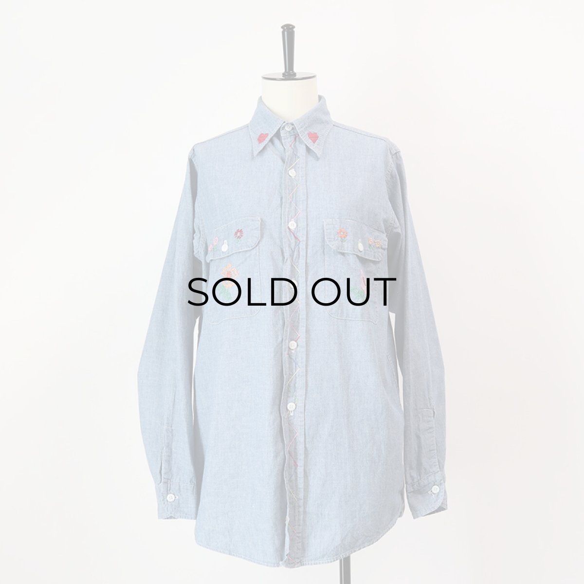 画像15: 70's BIG MAC COTTON CHAMBRAY EMBROIDERED WORK SHIRT (15)