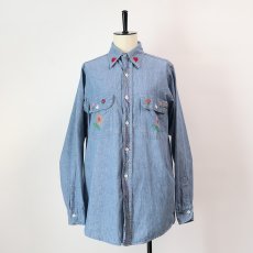 画像15: 70's BIG MAC COTTON CHAMBRAY EMBROIDERED WORK SHIRT (15)