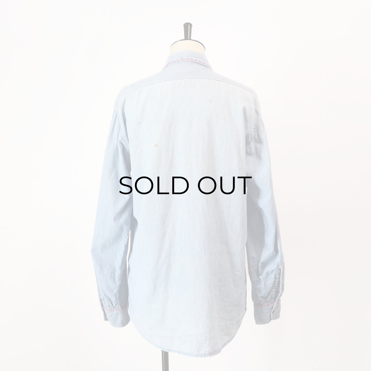 画像15: 〜70's Sears COTTON CHAMBRAY EMBROIDERED WORK SHIRT (15)