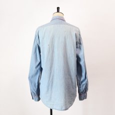 画像15: 〜70's Sears COTTON CHAMBRAY EMBROIDERED WORK SHIRT (15)