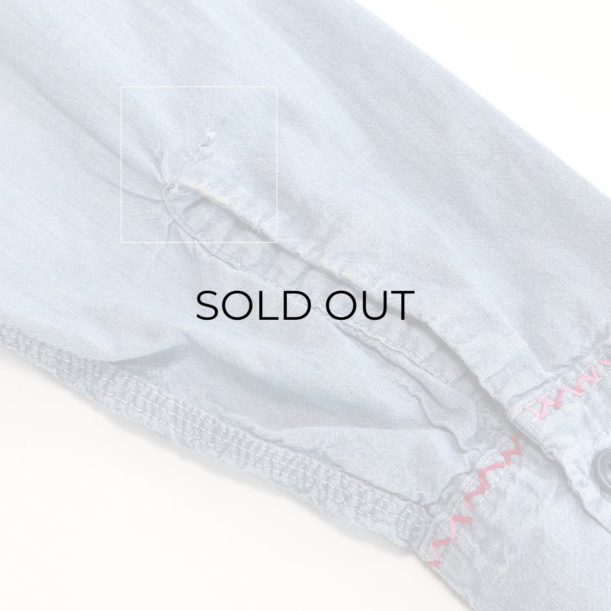 画像11: 〜70's Sears COTTON CHAMBRAY EMBROIDERED WORK SHIRT (11)