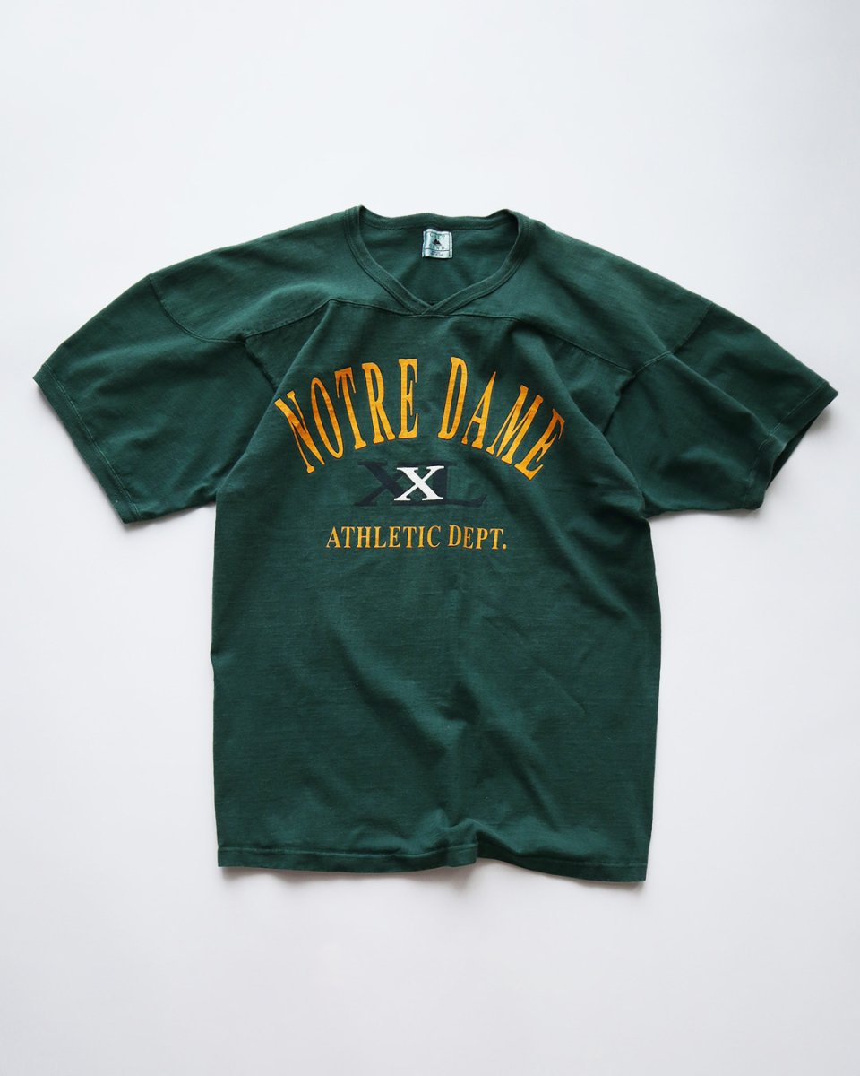 画像1: 90's GALT SAND HEAVY COTTON PRINT S/S FOOTBALL TEE "NOTRE DAME" "MADE IN USA" (1)