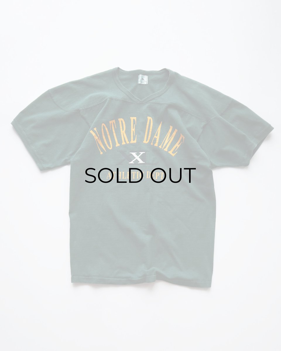 画像1: 90's GALT SAND HEAVY COTTON PRINT S/S FOOTBALL TEE "NOTRE DAME" "MADE IN USA" (1)