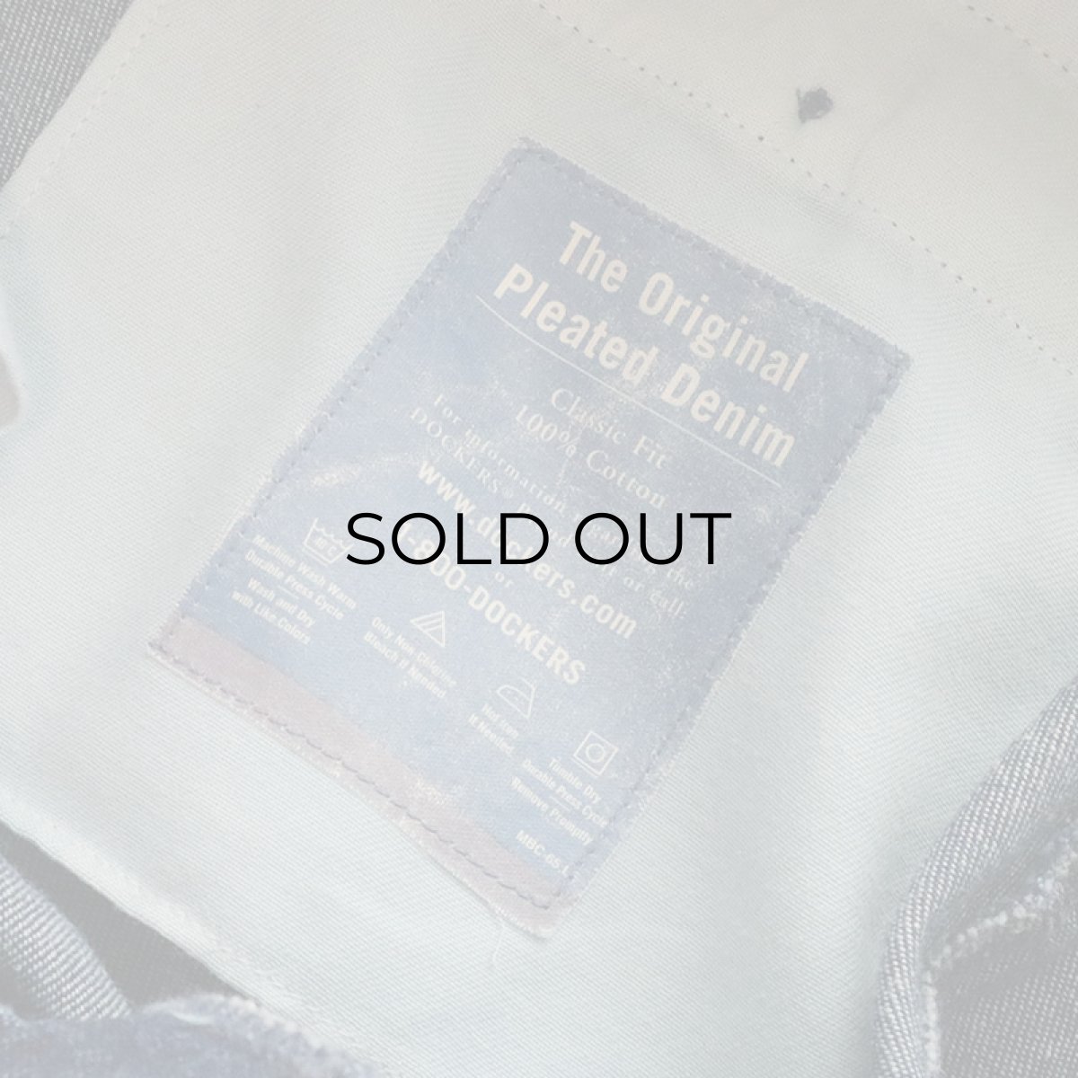 画像8: DOCKERS COTTON DENIM TUCK PANTS 【W33 程度】 (8)