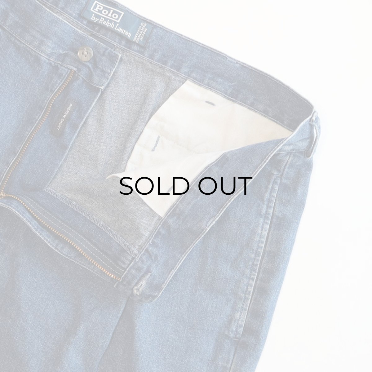 画像4: Polo by Ralph Lauren COTTON DENIM TUCK SHORTS【W38 程度】 (4)