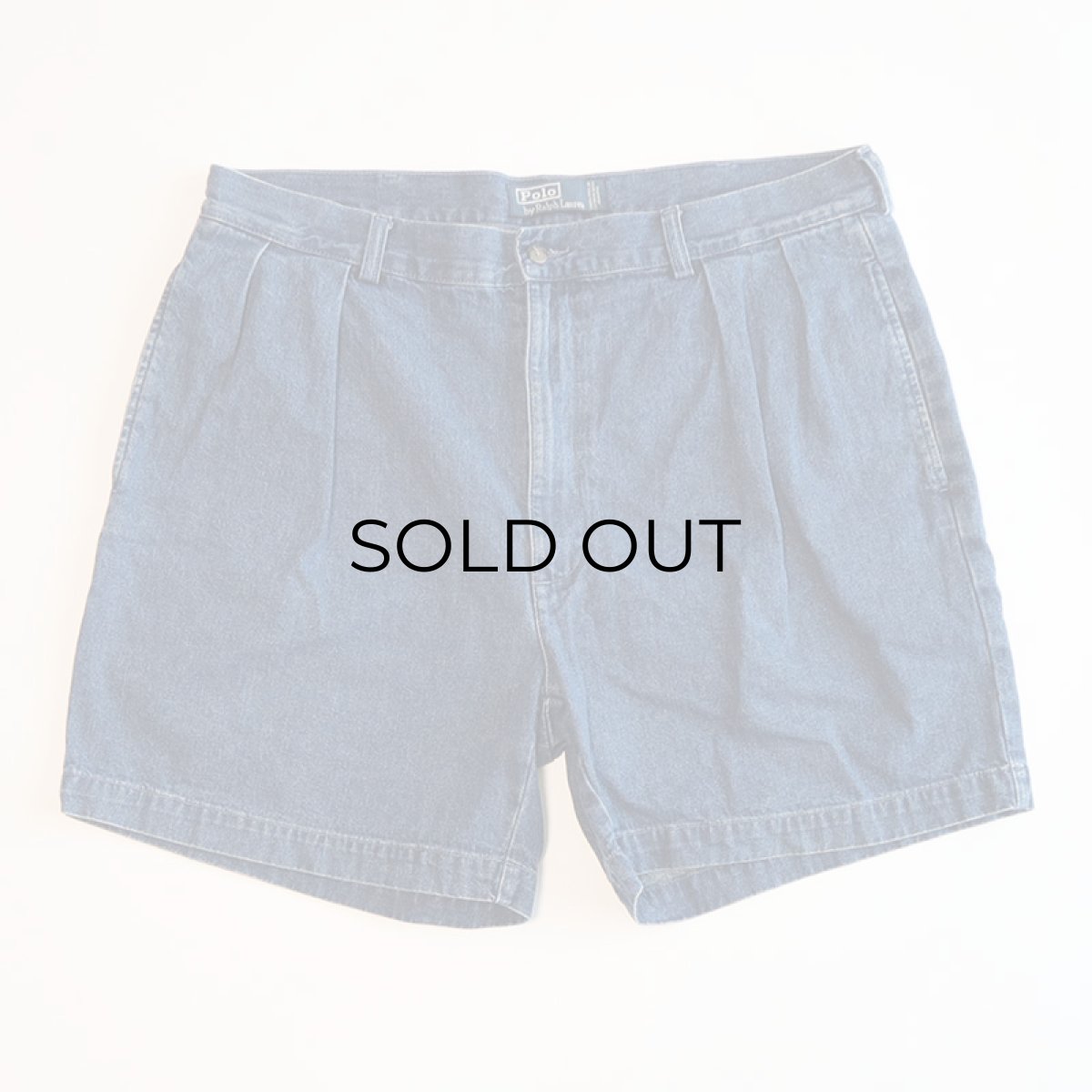 画像2: Polo by Ralph Lauren COTTON DENIM TUCK SHORTS【W38 程度】 (2)