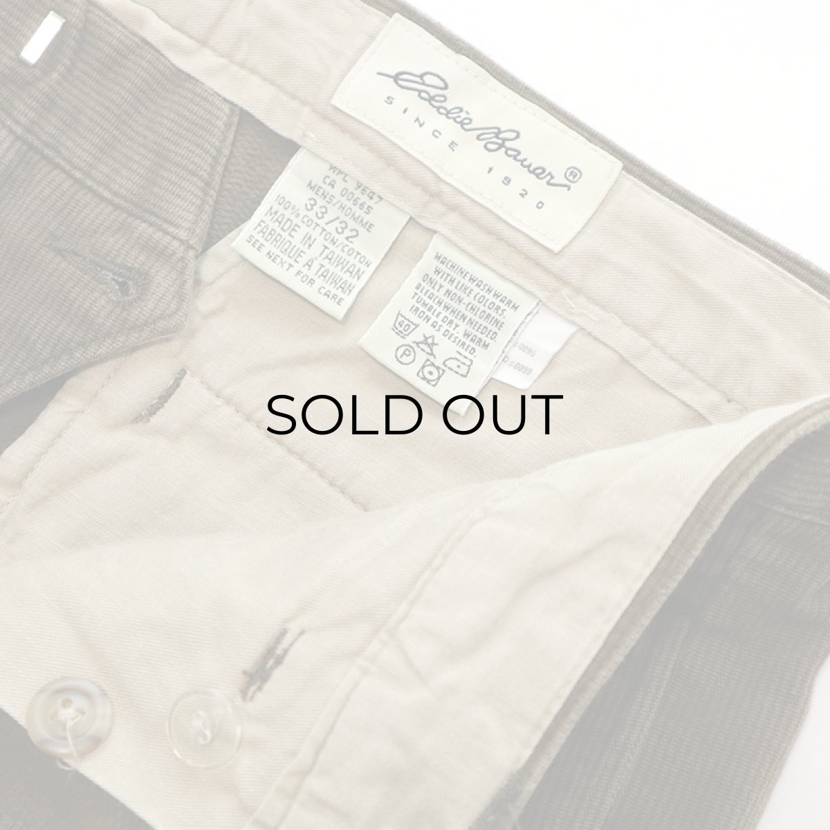 画像6: 90's Eddie Bauer COTTON PIQUE TUCK PANTS (6)