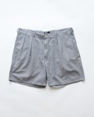 画像1: 〜90's Polo by Ralph Lauren COTTON SEERSUCKER STRIPE TUCK SHORTS "MADE IN USA" 【W37 程度】 (1)