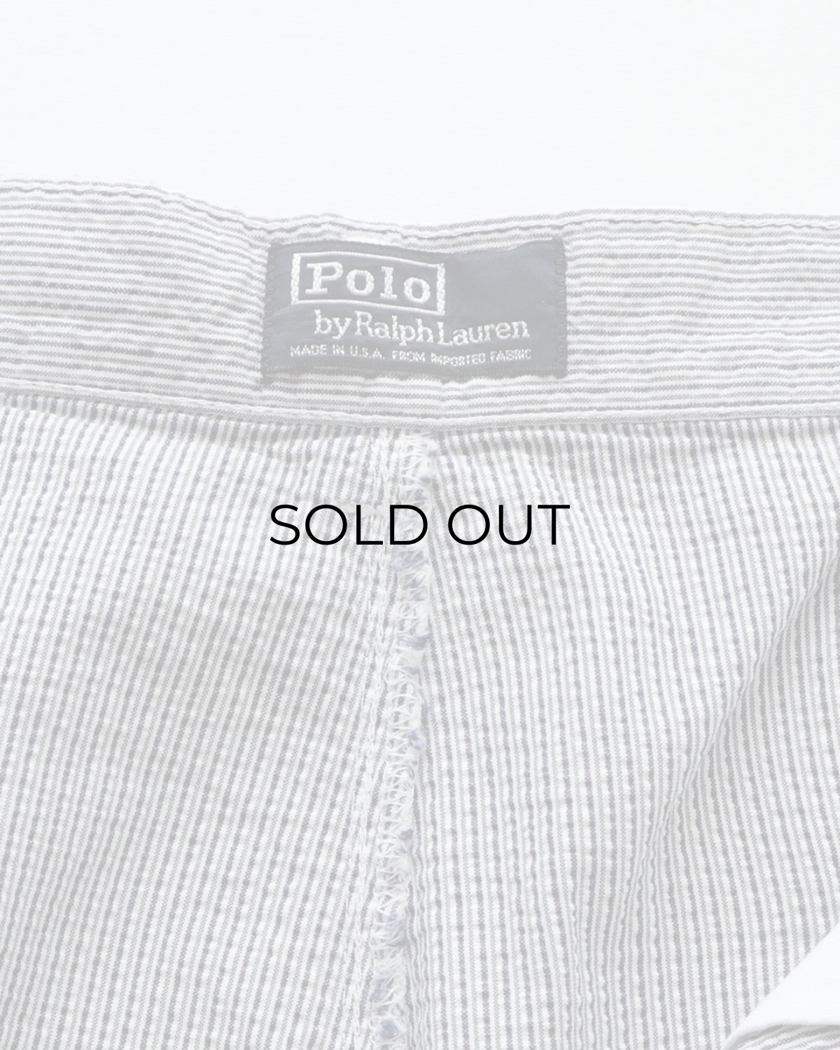 画像7: 〜90's Polo by Ralph Lauren COTTON SEERSUCKER STRIPE TUCK SHORTS "MADE IN USA" 【W37 程度】 (7)